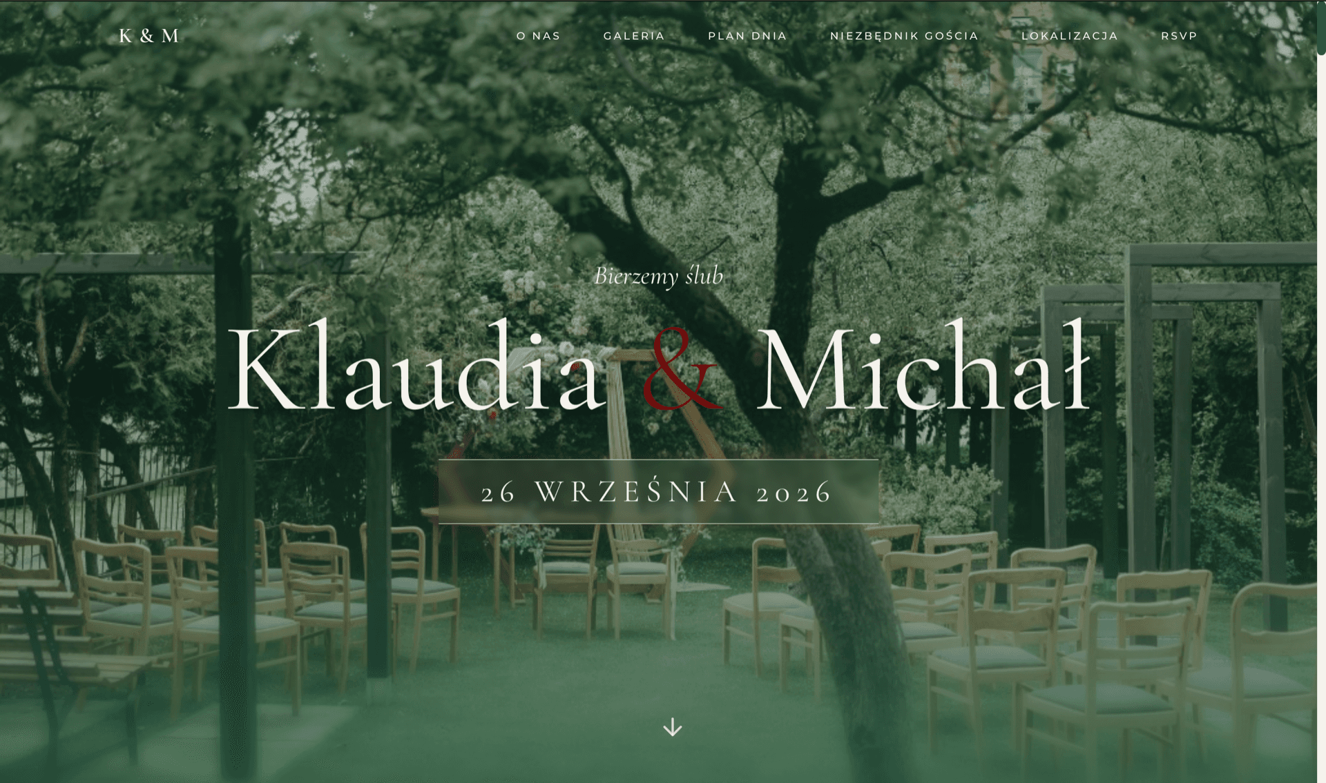 Podgląd projektu Klaudia & Michał